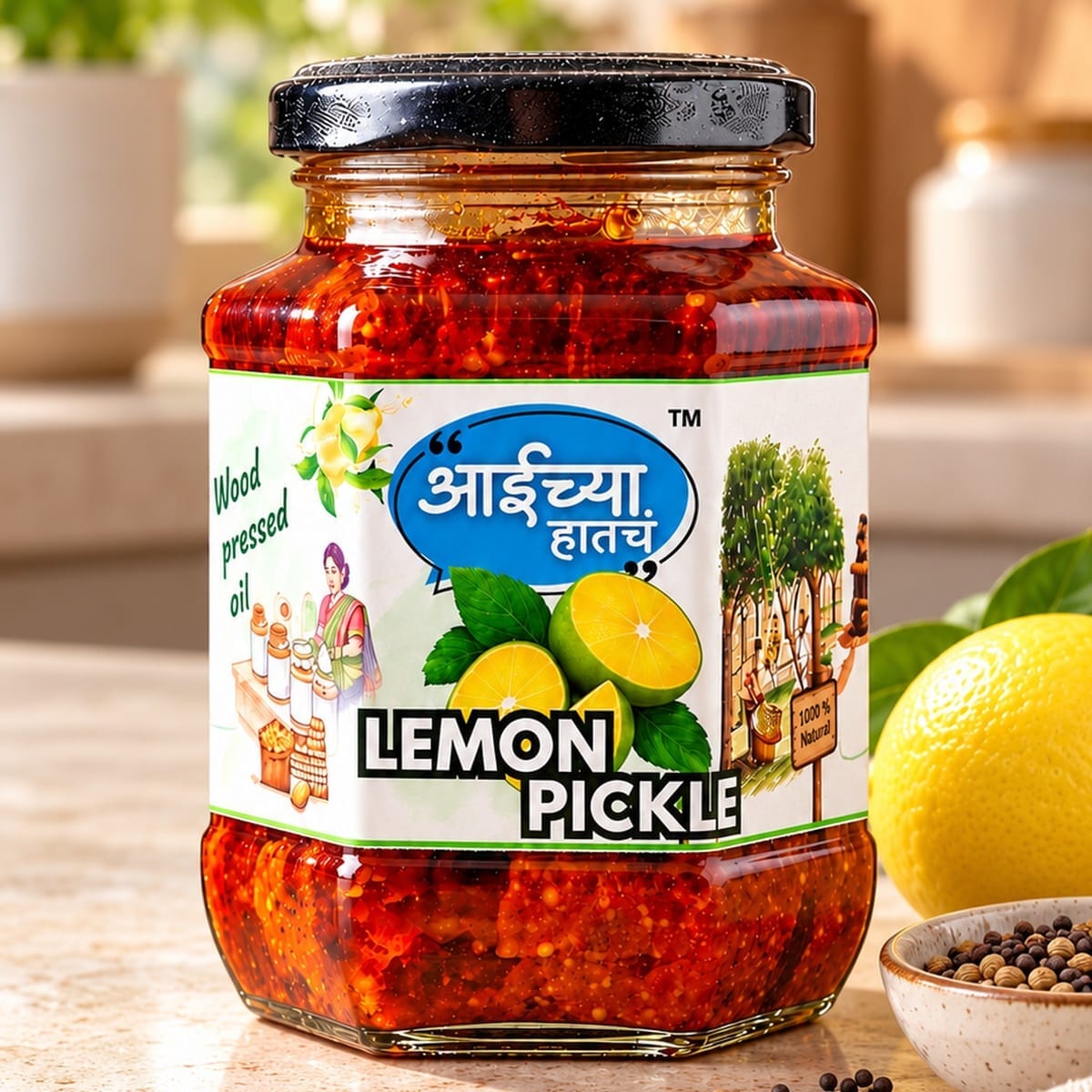 Lemon Pickle with Wood-Pressed Sunflower Oil