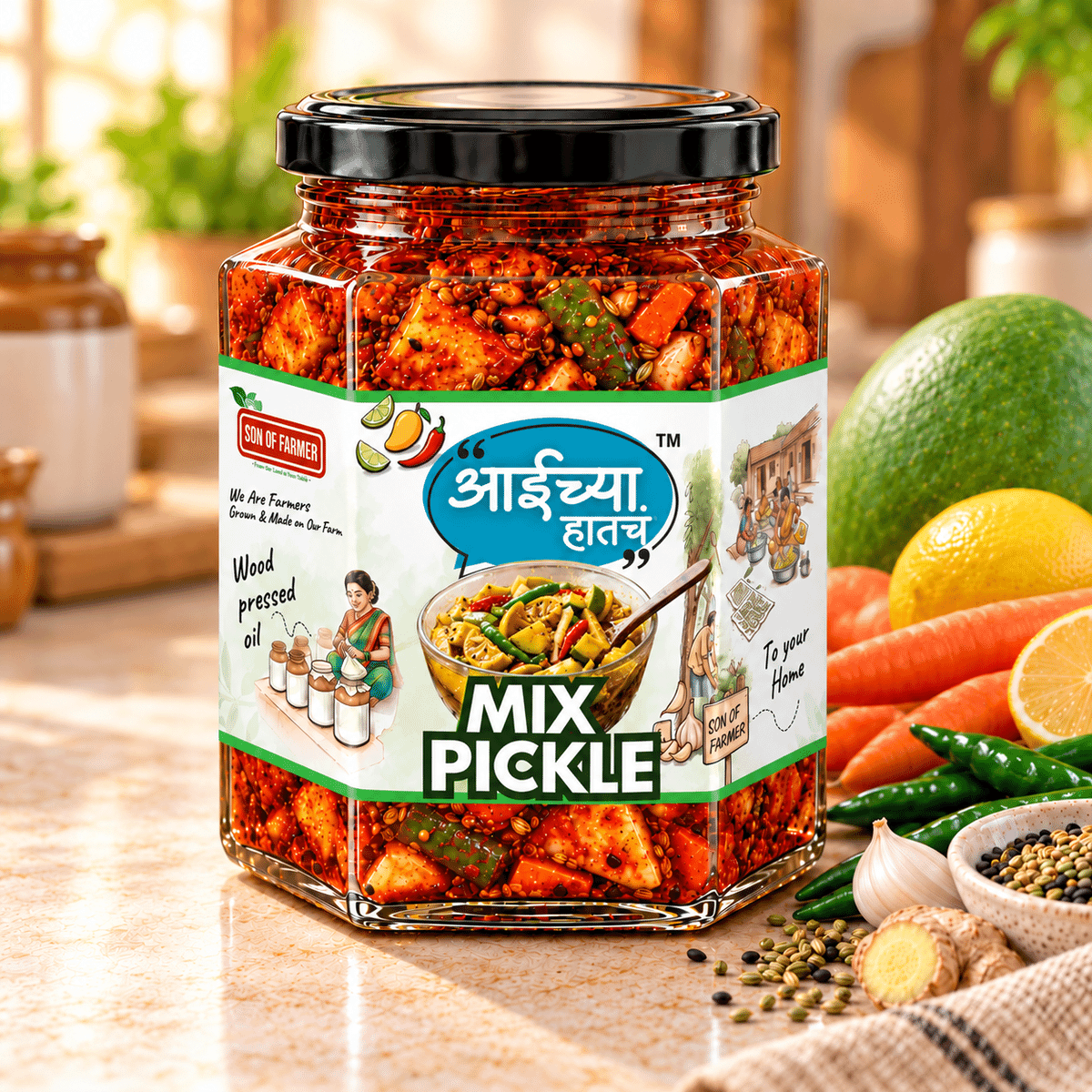 Mix Pickle with Wood-Pressed Sunflower Oil