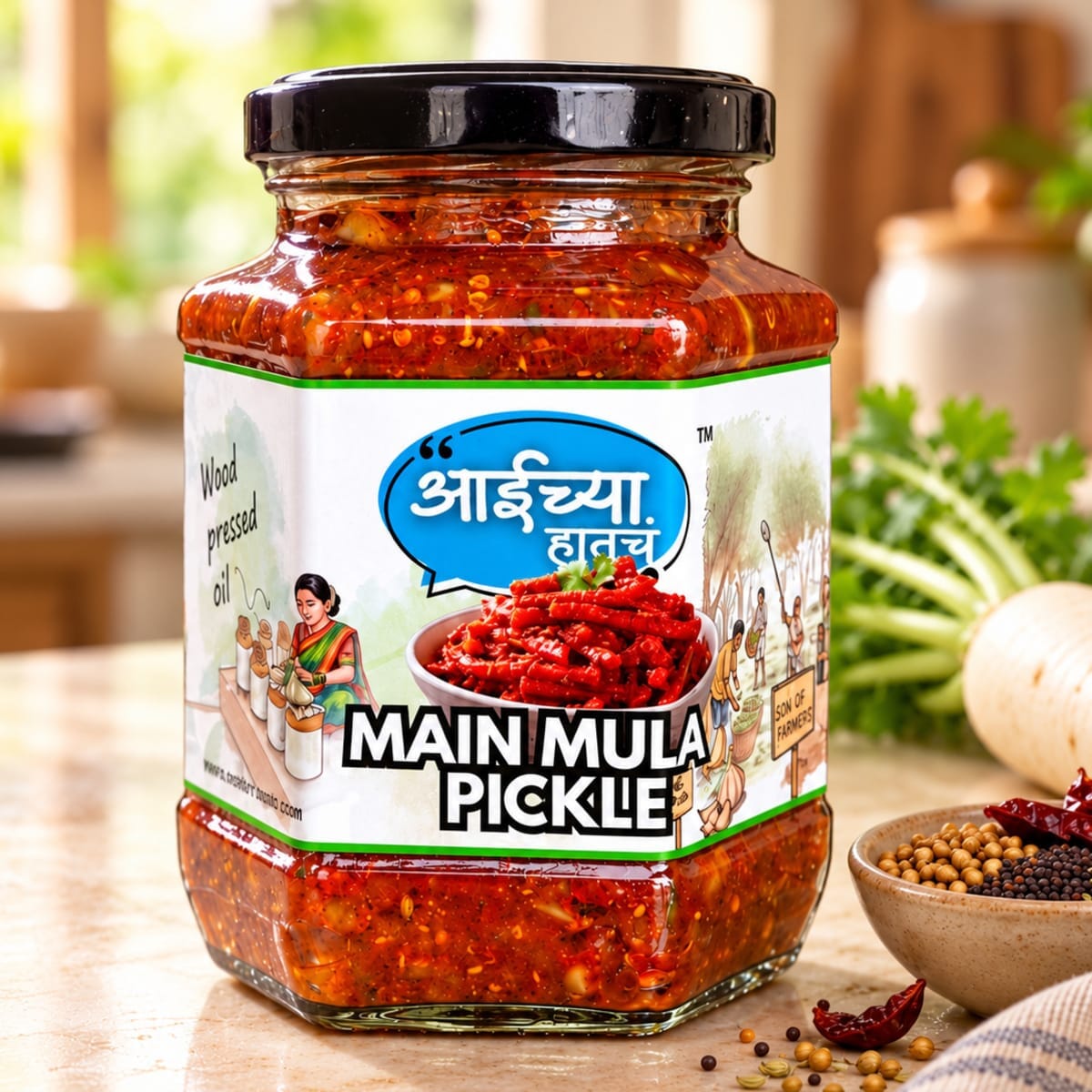 Main Mula Pickle with Wood-Pressed Sunflower Oil
